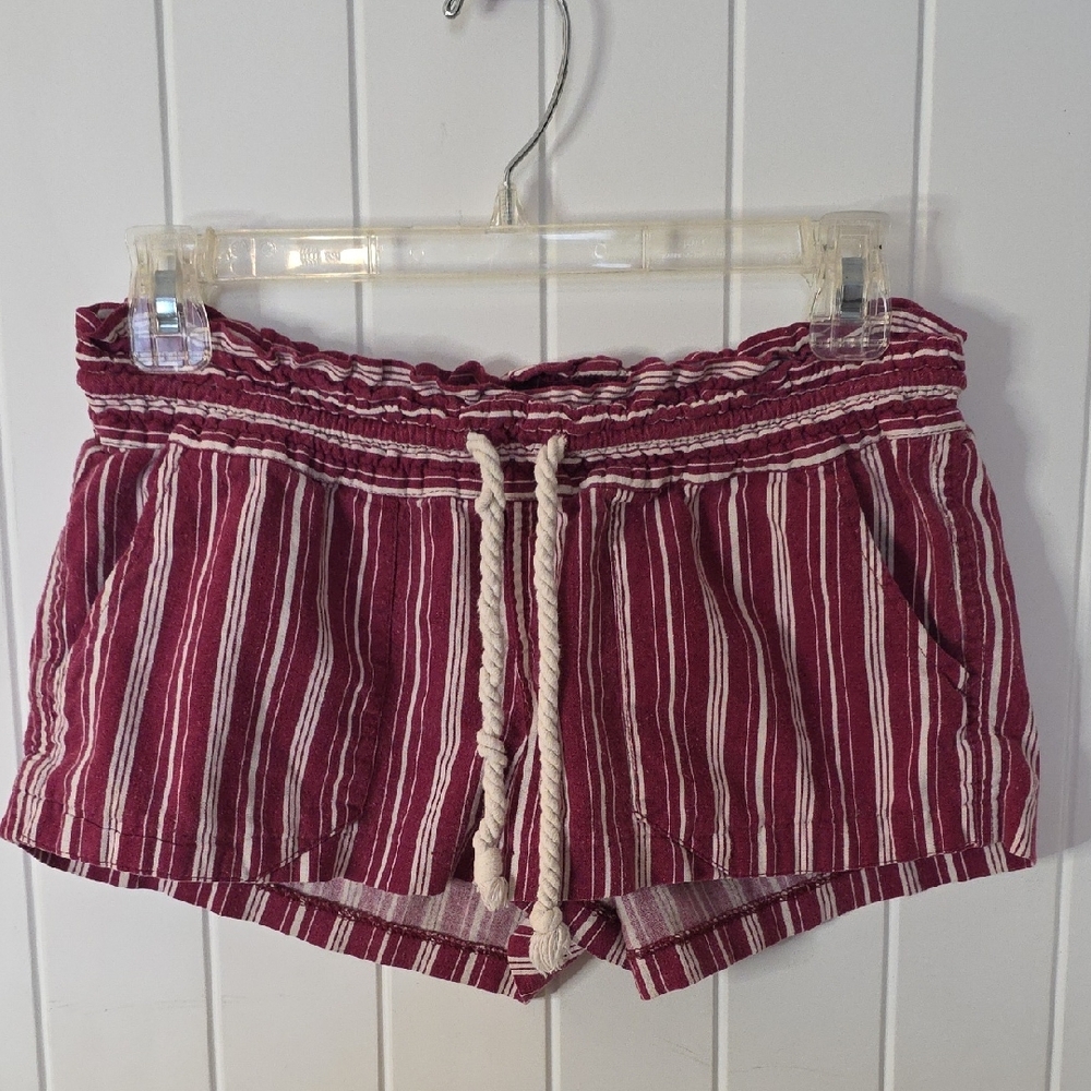 Roxy Burgundy Striped Shorts